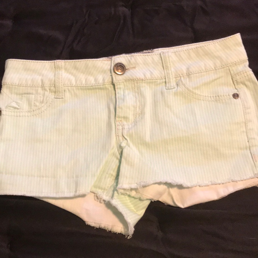 Hot Kiss pin- stripe, cut off shorts